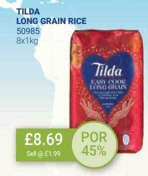 Bestway Tilda long grain rice offer