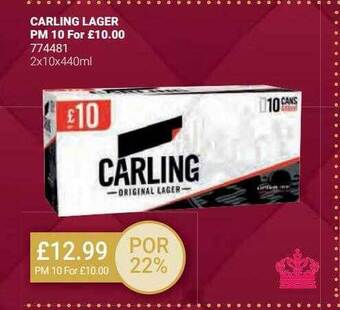 Bestway Carling lager offer