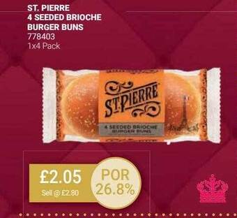 Bestway St pierre 4 seeded brioche burger buns offer