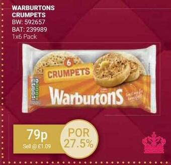 Bestway Warburtons crumpets offer