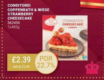 Bestway Conditorei coppenrath & wiese strawberry cheesecake offer