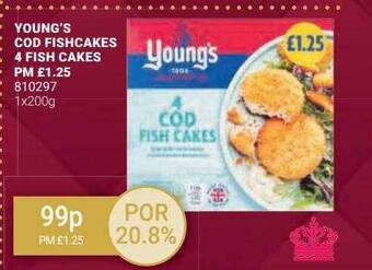 Bestway Young's cod fishcakes 4 fish cakes offer