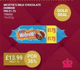 Bestway Mc vitie's milk chocolate hobnob offer