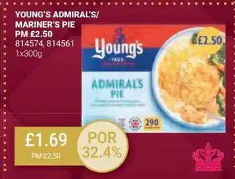 Bestway Young's admiral's-mariner's pie offer