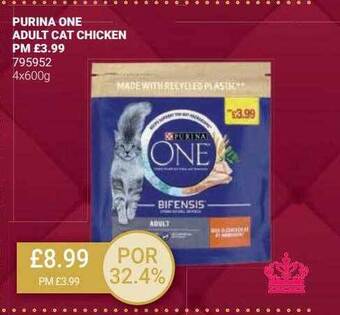 Bestway Purina one adult cat chicken offer
