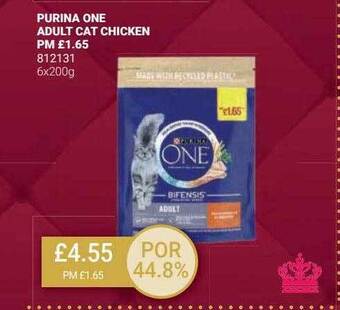 Bestway Purina one adult cat chicken offer