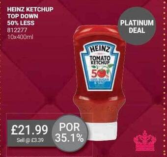 Bestway Heinz ketchup top down 50% less offer