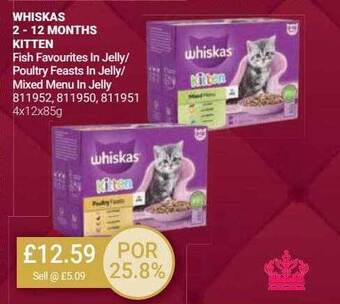 Bestway Whiskas 2 - 12 months kitten offer