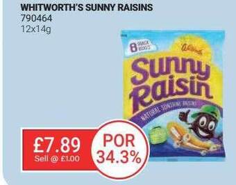Bestway Whitworth's sunny raisins offer