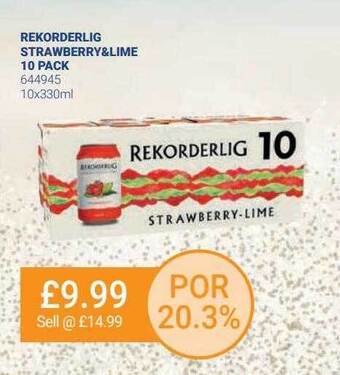 Bestway Rekorderlig strawberry & lime 10 pack offer