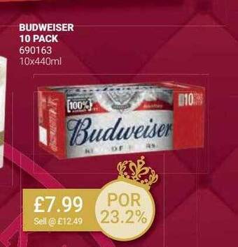 Bestway Budweiser 10 pack offer