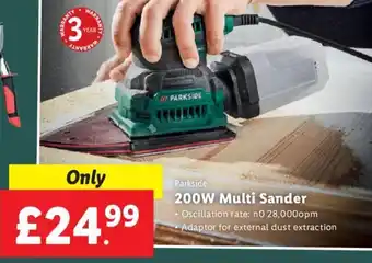 Lidl Parkside 200W Multi Sander offer