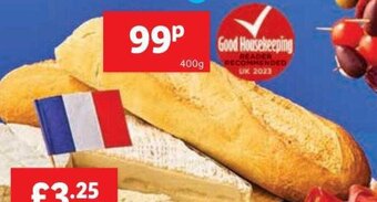 Lidl Bake Off French Baguette 400g offer