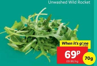 Lidl Unwashed Wild Rocket 70g offer