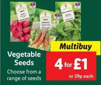 Lidl Vegetable Seeds Choose from a range of seeds offer