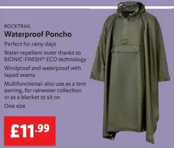 Lidl ROCKTRAIL Waterproof Poncho offer