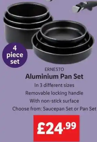 Lidl ERNESTO Aluminium Pan Set offer