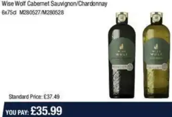 Makro Wise Wolf Cabernet Sauvignon/Chardonnay 6x75d M280527/M280528 offer