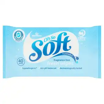 Morrisons Morrisons softer sensitive moist fragrance free toilet tissue wipes 40pk offer