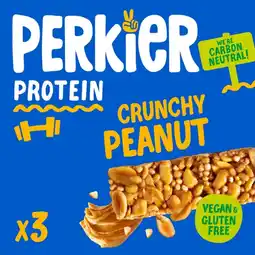 Morrisons Perkier crunchy peanut protein bars offer