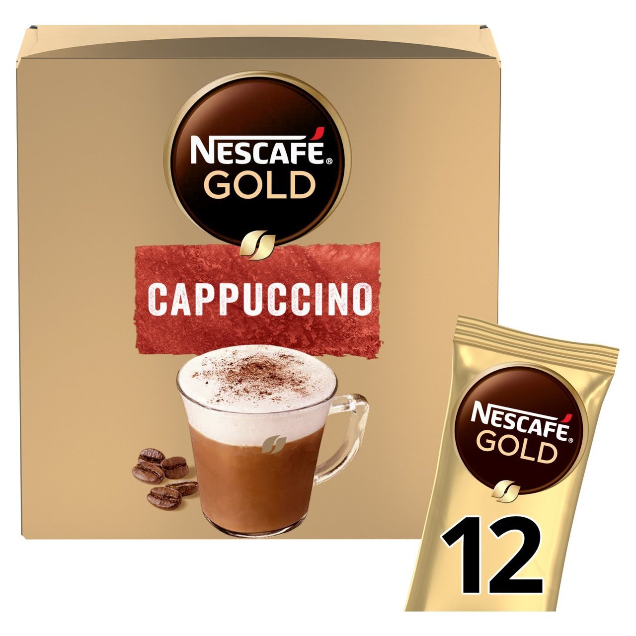 Nescafe gold cappuccino instant coffee 12 sachets offer at Morrisons