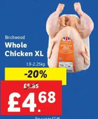 Lidl Birchwood Whole Chicken XL 1.9-2.25kg offer