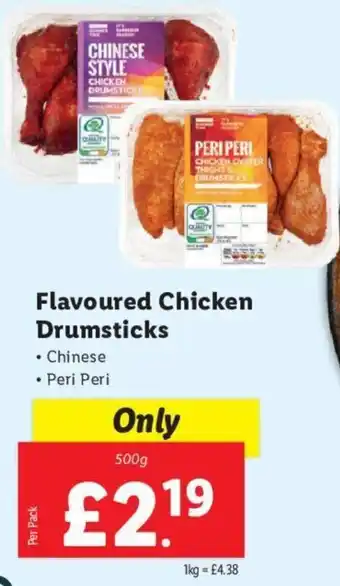 Lidl Flavoured Chicken Drumsticks 500g offer