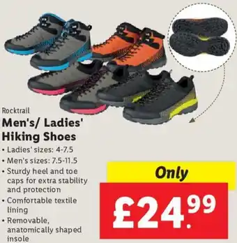 Lidl Rocktrail Men's/ Ladies' Hiking Shoes offer