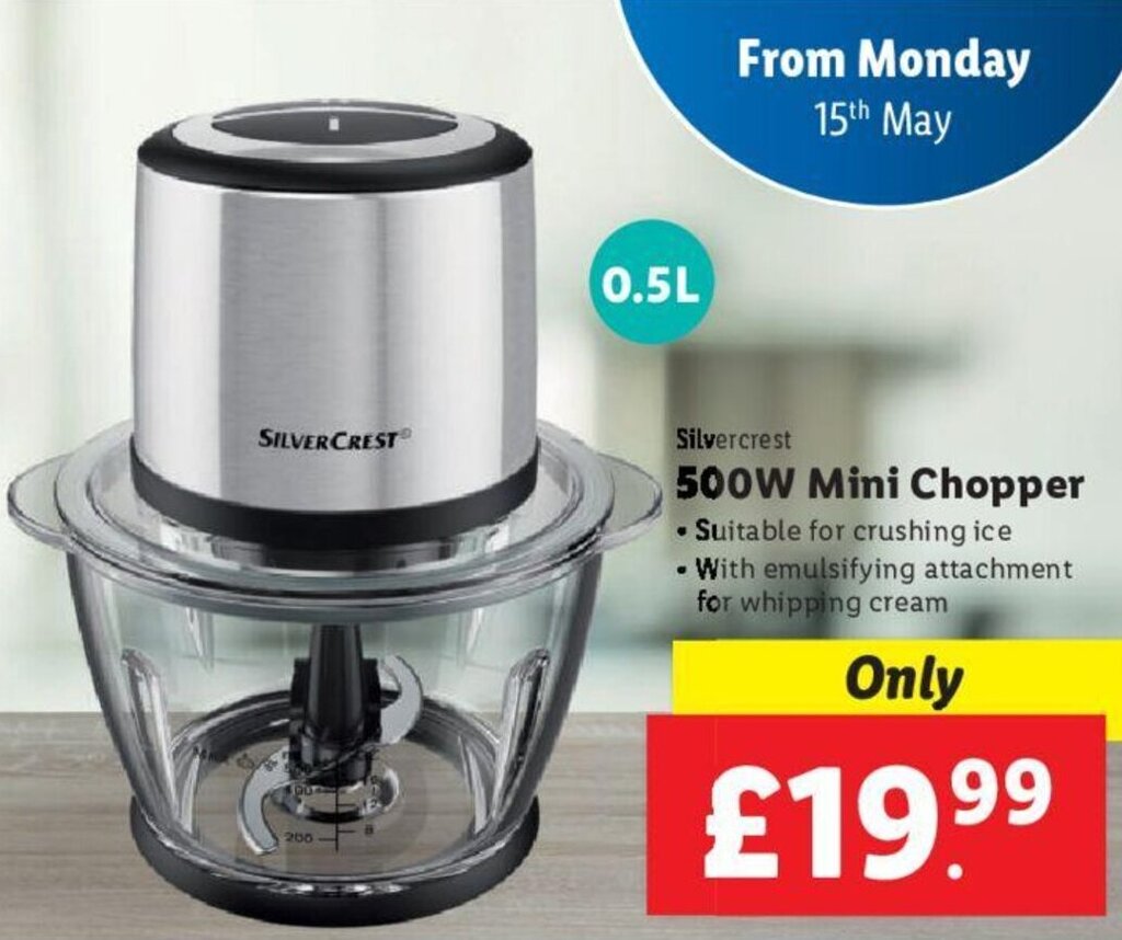 Silvercrest 500W Mini Chopper Suitable for crushing ice With