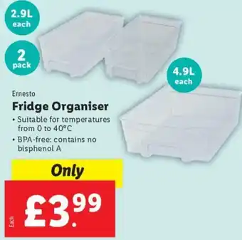 Lidl Ernesto Fridge Organiser offer