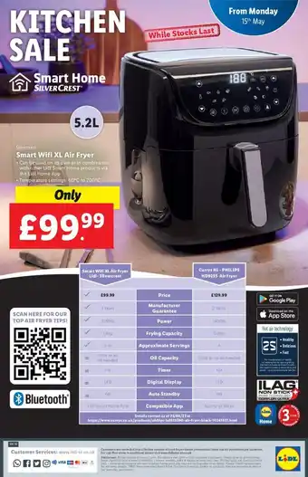 Lidl Smart Wifi XL Air Fryer 5.2L offer
