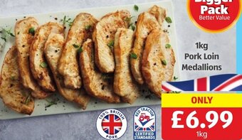 Aldi 1kg Pork Loin Medallions offer