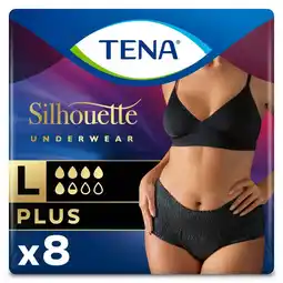 Morrisons Tena silhouette underwear high waist plus black large offer
