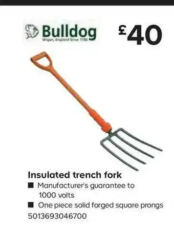 TradePoint Bulldog Insulated Trench Fork offer