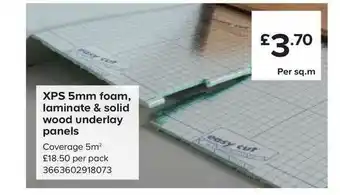 TradePoint Xps 5mm Foam, Laminate & Solid Wood Underlay Panels offer