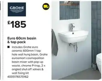 Grohe Euro 60cm Basin & Tap Pack