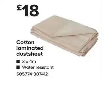 TradePoint Cotton Laminated Dustsheet offer