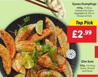 Lidl Gyoza Dumplings offer