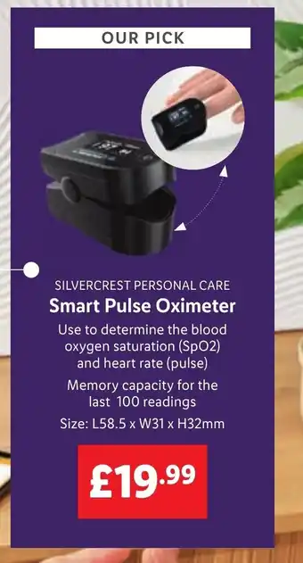 Lidl Smart Pulse Oximeter offer