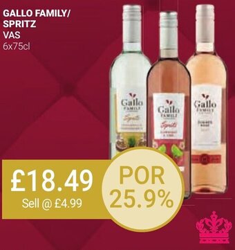 Bestway GALLO FAMILY/ SPRITZ 6x75cl offer