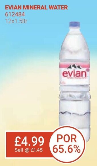 Bestway EVIAN MINERAL WATER 612484 12x1.5ltr offer