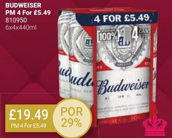 Bestway BUDWEISER 6x4x440ml offer