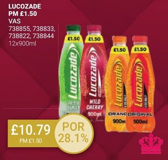 Bestway LUCOZADE 12x900ml offer