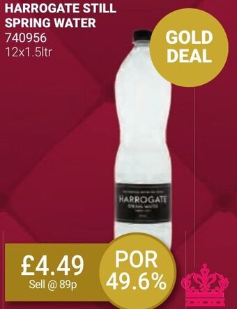 Bestway HARROGATE STILL SPRING WATER 12x1.5ltr offer