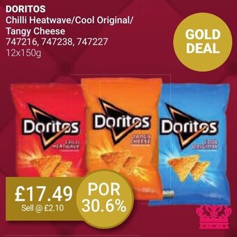 Bestway DORITOS Chilli Heatwave/Cool Original/ Tangy Cheese offer