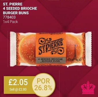 Bestway ST. PIERRE 4 SEEDED BRIOCHE BURGER BUNS offer