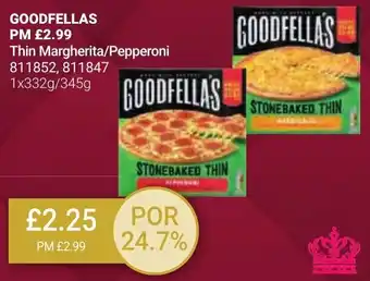 Bestway GOODFELLAS Thin Margherita/Pepperoni offer