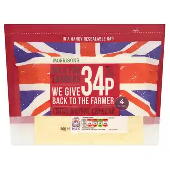 Morrisons Morrisons for farmers extra mature cheddar offer