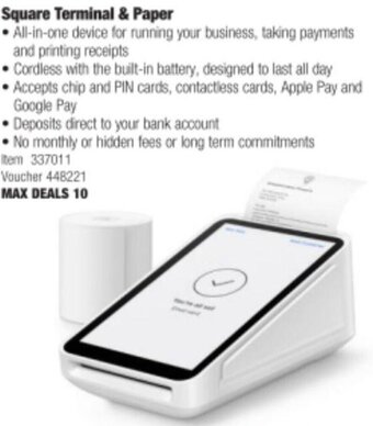 Costco Square Terminal & Paper offer