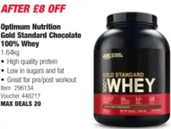 Costco Optimum Nutrition Gold Standard Chocolate 100% Whey offer